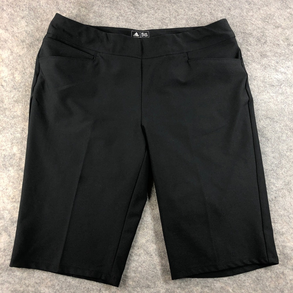 Adidas Golf Men's M Black Polyester Spandex Flat Front Shorts Athletic